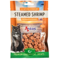 Cat Treats Steamed Shrimp