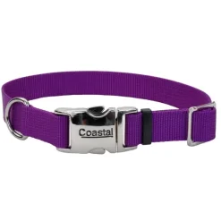 Collar Adjustable Dog With Metal Buckle, Purple