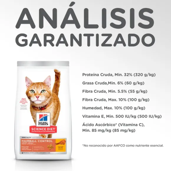 Hills Feline Adult Hairball Control Light 3.17 Kg