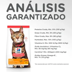 Hills Feline Adult Light Dry Alimento Para Gato