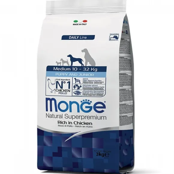 Monge Medium P&J Sabor Pollo Alimento Para Perros