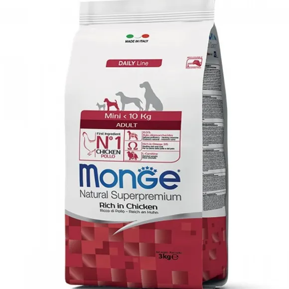 Monge Mini Adult Chicken 3 Kg Alimento Para Perro