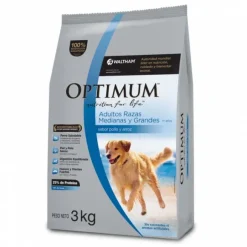 Optimum Adulto Raza Mediana Y Grande Sabor Pollo Y Arroz Alimento Para Perros