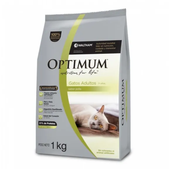 Optimum Adulto Sabor Pollo Alimento Para Gatos
