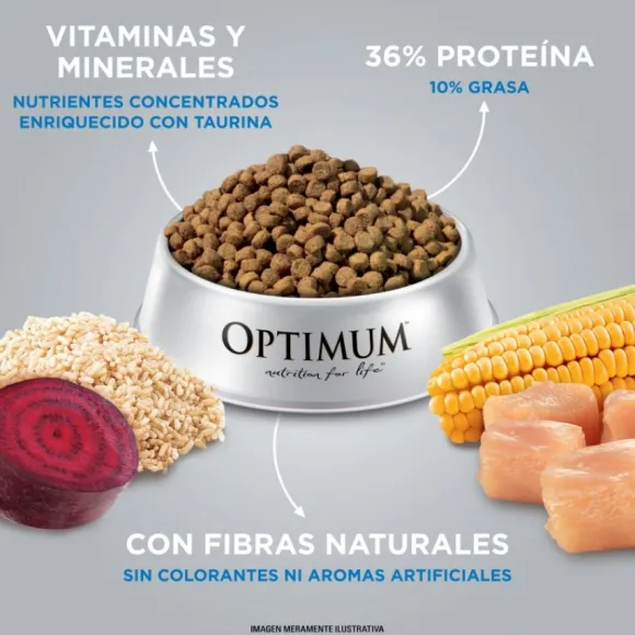 Optimum Castrado Sabor Pollo Alimento Para Gatos