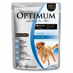 Optimum Pouch Adulto Raza Mediana Y Grande Pollo 100Gr