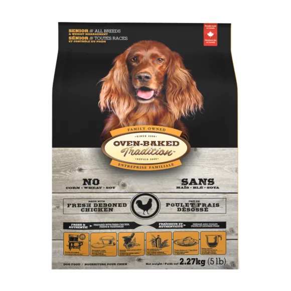 Oven Baked Tradition Senior & Weight Mgt. All Breeds Chicken 11.34 Kg Alimento Para Perro