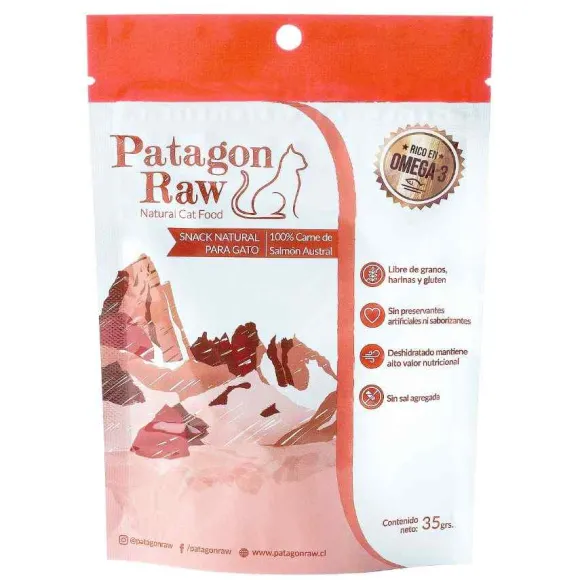 Patagon Raw Gato Snack 100% Salmon Austral 35Gr