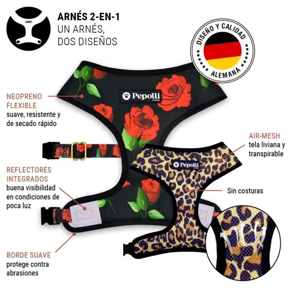Pepolli Set Arn S 2-En-1 Correa Y Poops Rose