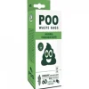 Poo Dog Waste Bags (60 Bags) - Non Scented