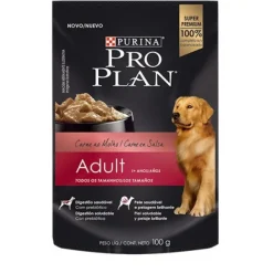 Proplan Wet Pouch Adult Carne Alimento H Medo Para Perros