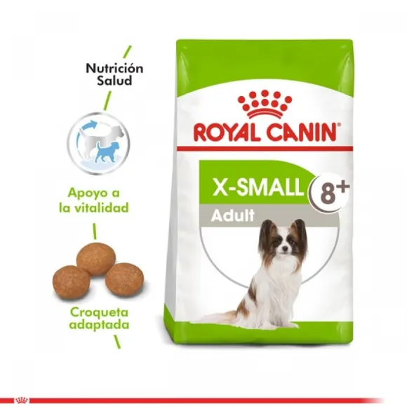 Royal Canin Alimento Seco Perro Adulto X-Small Adult 8+ 1Kg