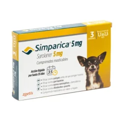 Simparica Antiparasitario Oral Masticable Para Perros De 1.3 A 2.5 Kg 3 Comprimidos