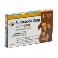 Simparica Antiparasitario Oral Masticable Para Perros De 5 A 10 Kg 1 Comprimido